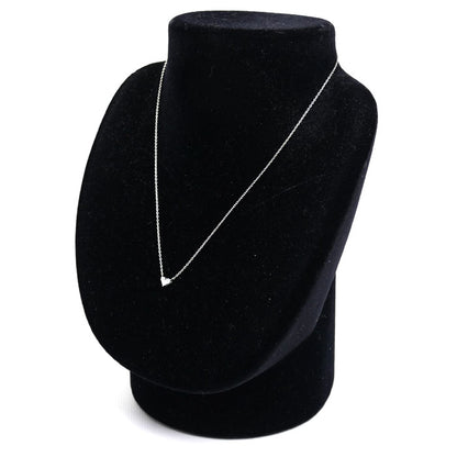 STAR JEWELRY スタージュエリー Pt950プラチナ ミステリアスハート ネックレス 1XN0772 ダイヤモンド0.15ct 2.6g 37/40cm レディース【中古】【美品】