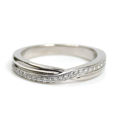 HARRY WINSTON ハリーウィンストン Pt950プラチナ トリスト・ワンロウ リング・指輪 WBDPRD1RTST ダイヤモンド 6.5号 5.0g レディース【中古】