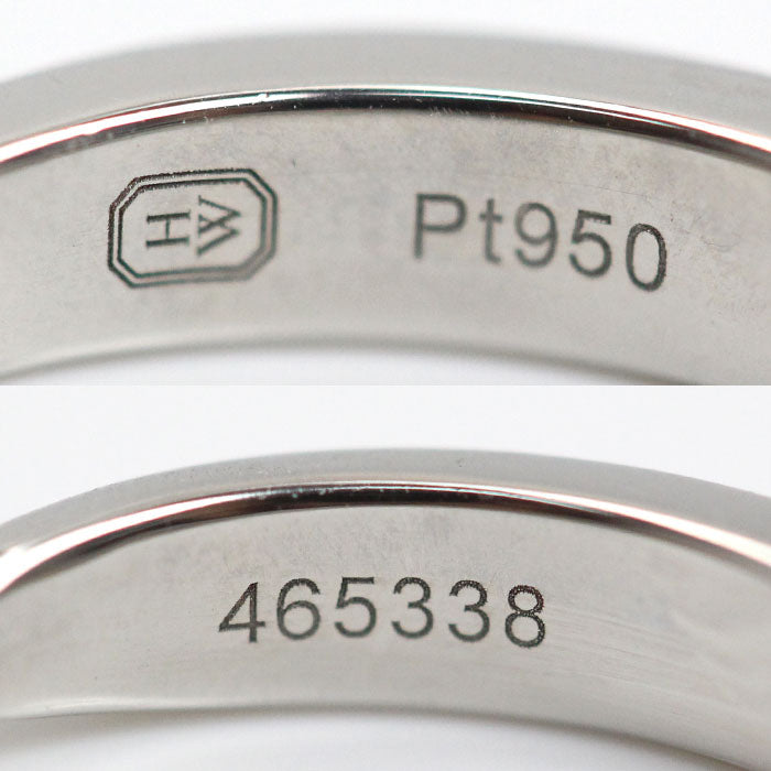 HARRY WINSTON ハリーウィンストン Pt950プラチナ トリスト・ワンロウ リング・指輪 WBDPRD1RTST ダイヤモンド 6.5号 5.0g レディース【中古】