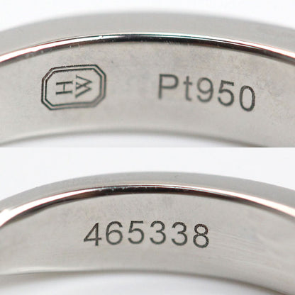 HARRY WINSTON ハリーウィンストン Pt950プラチナ トリスト・ワンロウ リング・指輪 WBDPRD1RTST ダイヤモンド 6.5号 5.0g レディース【中古】