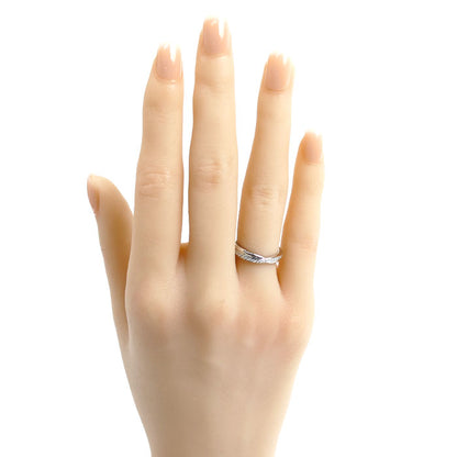 HARRY WINSTON ハリーウィンストン Pt950プラチナ トリスト・ワンロウ リング・指輪 WBDPRD1RTST ダイヤモンド 6.5号 5.0g レディース【中古】