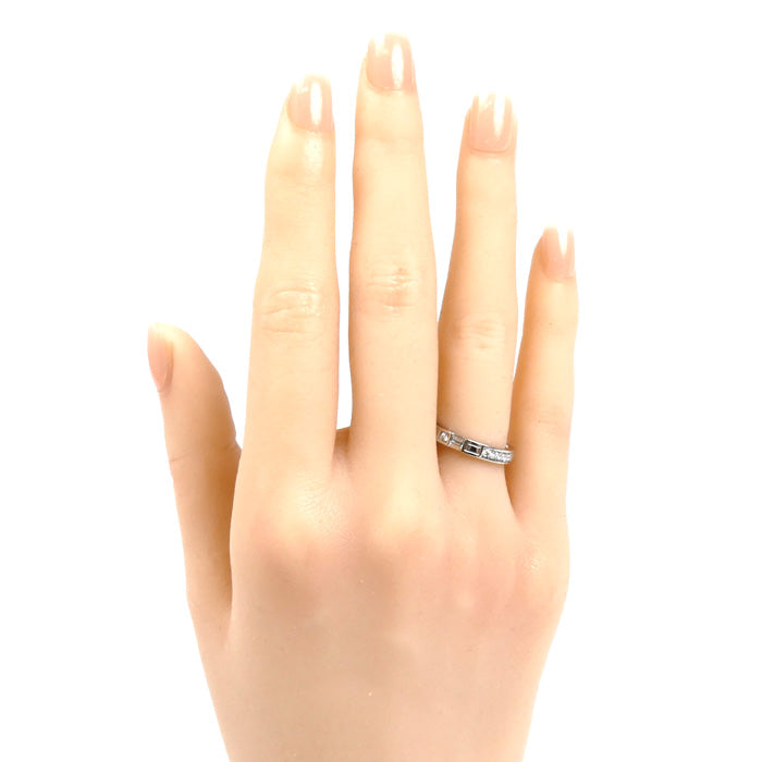 HARRY WINSTON ハリーウィンストン Pt950プラチナ トラフィックアクセント リング・指輪 WBDPACRFTRF ダイヤモンド 8.5号 5.6g レディース【中古】【美品】