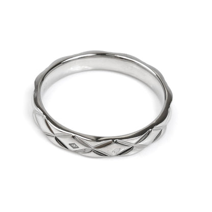 CHANEL シャネル Pt950プラチナ マトラッセ リング・指輪 16.5号 57 5.6g レディース【中古】【美品】