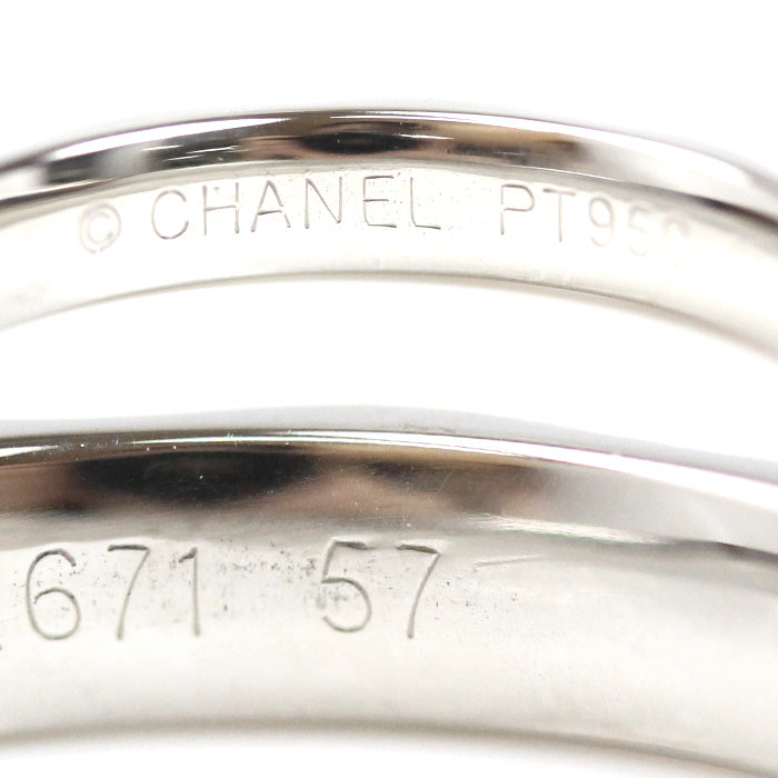 CHANEL シャネル Pt950プラチナ マトラッセ リング・指輪 16.5号 57 5.6g レディース【中古】【美品】
