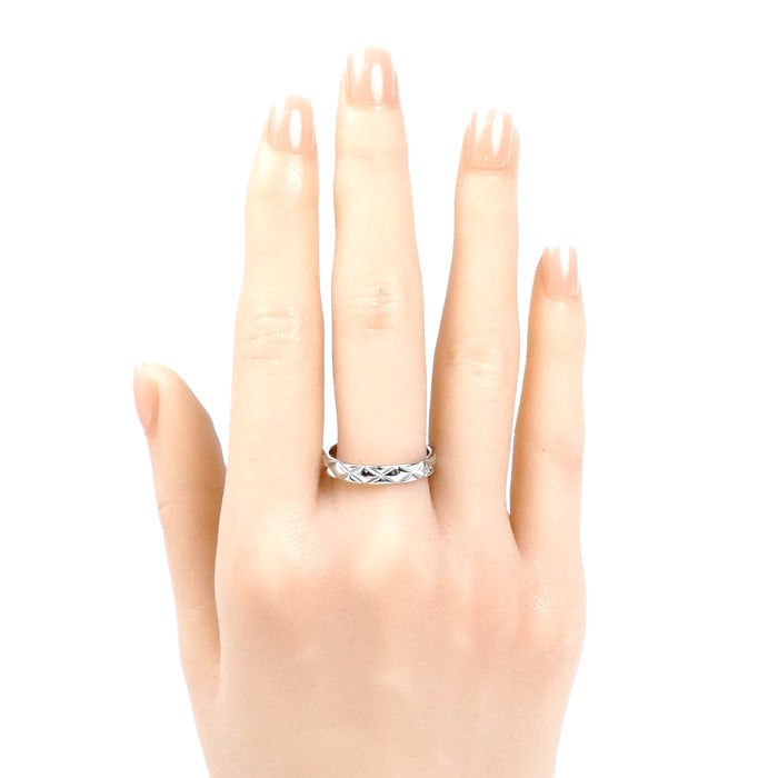 CHANEL シャネル Pt950プラチナ マトラッセ リング・指輪 16.5号 57 5.6g レディース【中古】【美品】