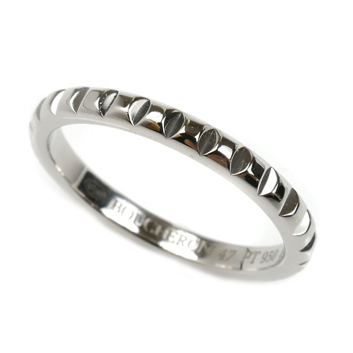 Boucheron ブシュロン Pt950プラチナ キャトル クルドパリ スモール リング・指輪 JAL0116047 7号 47 2.7g レディース【中古】【美品】