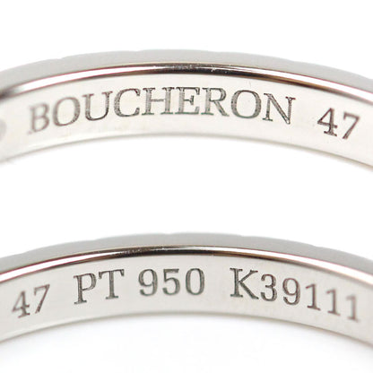 Boucheron ブシュロン Pt950プラチナ キャトル クルドパリ スモール リング・指輪 JAL0116047 7号 47 2.7g レディース【中古】【美品】