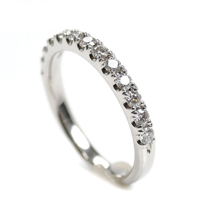 Vendome Aoyama ヴァンドーム青山 Pt950プラチナ ハーフエタニティー リング・指輪 ダイヤモンド0.32ct 8号 3.1g レディース【中古】