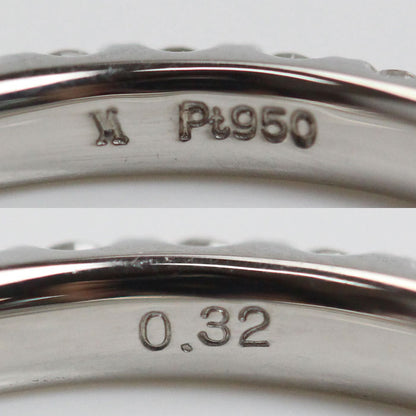 Vendome Aoyama ヴァンドーム青山 Pt950プラチナ ハーフエタニティー リング・指輪 ダイヤモンド0.32ct 8号 3.1g レディース【中古】