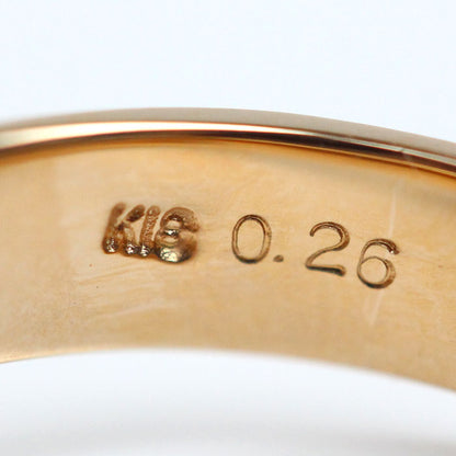 K18PG ピンクゴールド リング・指輪 ダイヤモンド0.26ct 12号 3.8g レディース【中古】【美品】