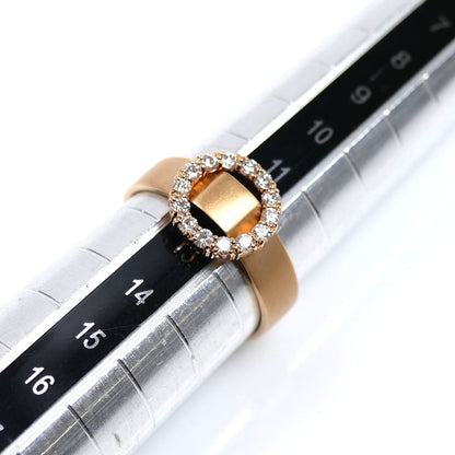 K18PG ピンクゴールド リング・指輪 ダイヤモンド0.26ct 12号 3.8g レディース【中古】【美品】