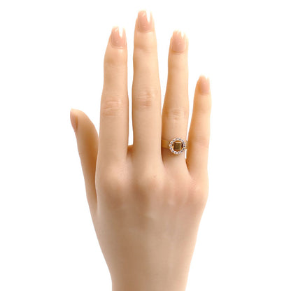 K18PG ピンクゴールド リング・指輪 ダイヤモンド0.26ct 12号 3.8g レディース【中古】【美品】