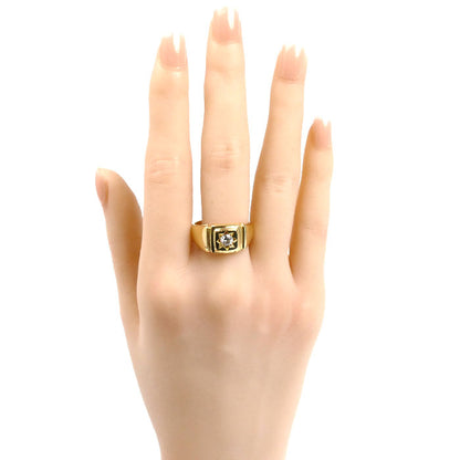 K18YG イエローゴールド リング・指輪 ダイヤモンド0.3ct 20号 11g メンズ【中古】