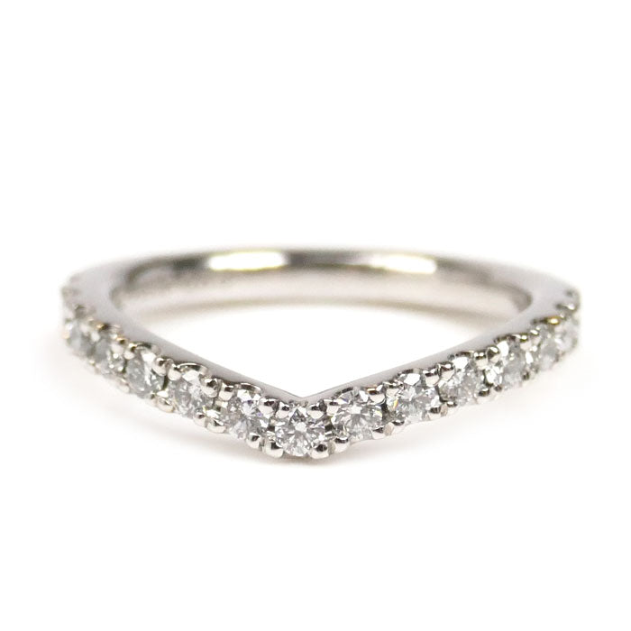 TRECENTI トレセンテ Pt950プラチナ ハーフエタニティVO1 リング・指輪 ET-SHB ダイヤモンド0.33ct 5号 2.9g Vライン レディース【中古】