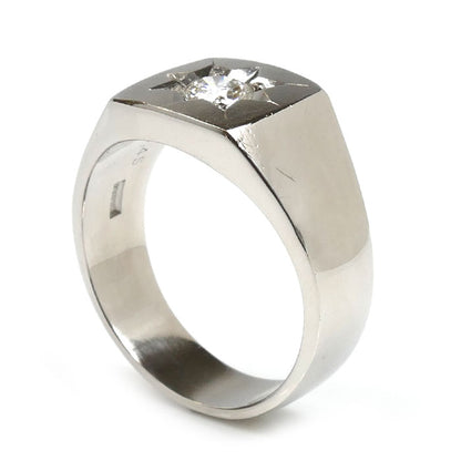 Pt900プラチナ リング・指輪 ダイヤモンド0.45ct 22号 19.3g メンズ【中古】