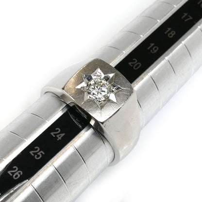 Pt900プラチナ リング・指輪 ダイヤモンド0.45ct 22号 19.3g メンズ【中古】