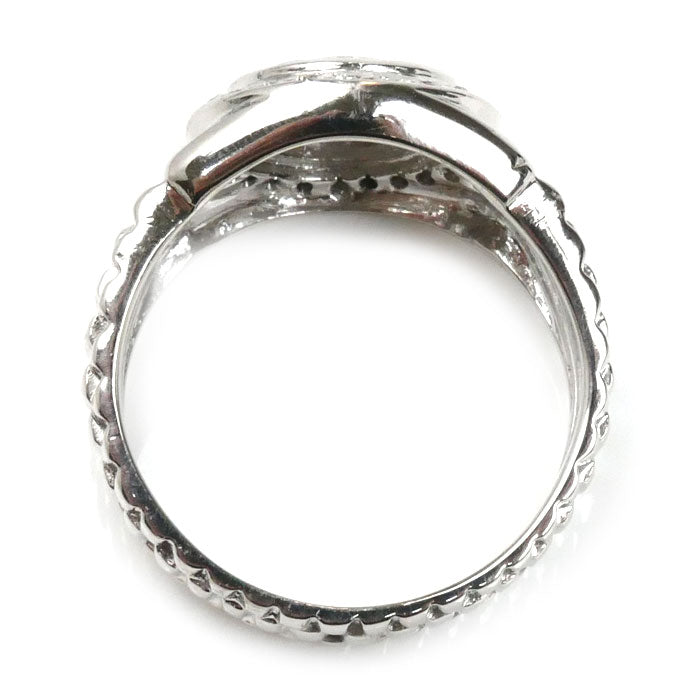 Pt900プラチナ リング・指輪 ダイヤモンド0.85ct 20号 13.3g 時計モチーフ メンズ【中古】