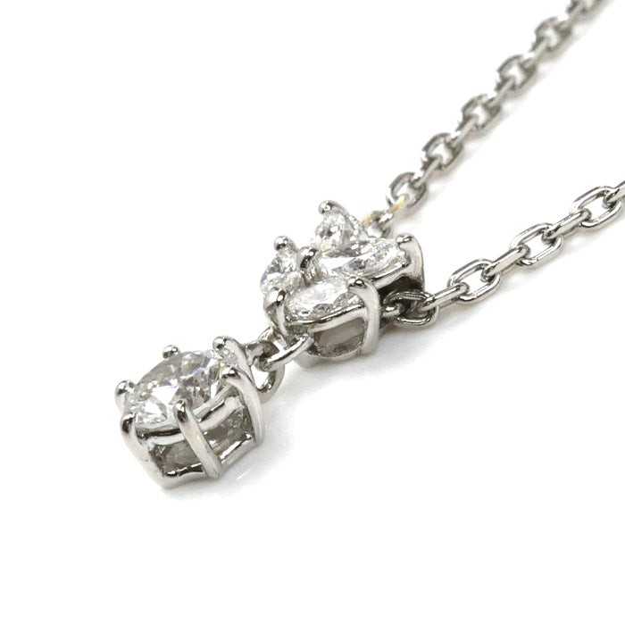 POLA ポーラ Pt900プラチナ ネックレス ダイヤモンド0.46ct 6.9g 40～45cm レディース【中古】【美品】