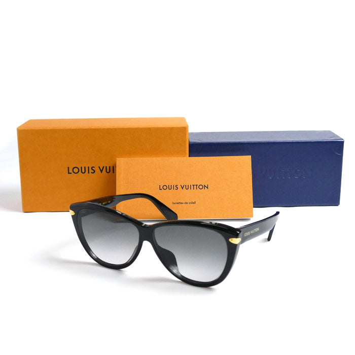 LOUIS VUITTON ルイ・ヴィトン ブルーベルベット サングラス ブラック Z1293E 93L CE 63□11 145 RG1109 レディース【中古】