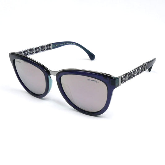 CHANEL シャネル サイドチェーン サングラス グリーン 5361-Q-A C.1576/5R 55□19 140 3N レディース【中古】