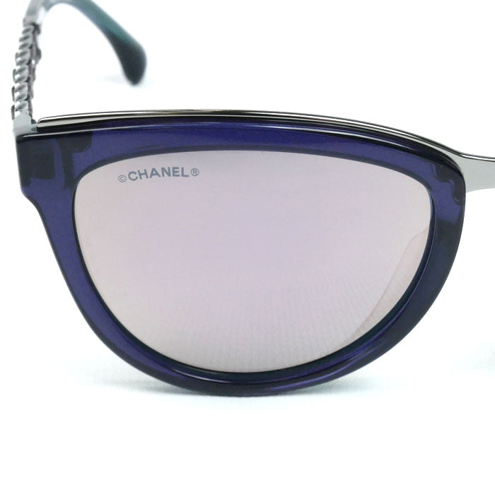 CHANEL シャネル サイドチェーン サングラス グリーン 5361-Q-A C.1576/5R 55□19 140 3N レディース【中古】