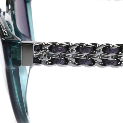 CHANEL シャネル サイドチェーン サングラス グリーン 5361-Q-A C.1576/5R 55□19 140 3N レディース【中古】