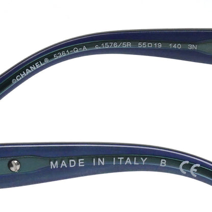 CHANEL シャネル サイドチェーン サングラス グリーン 5361-Q-A C.1576/5R 55□19 140 3N レディース【中古】