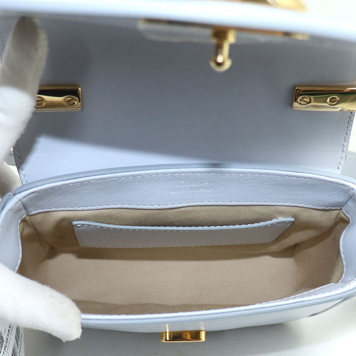 Chloe クロエ シー ミニバッグ ショルダーバッグ ライトブルー CHC19US193A374E7 レディース【中古】【美品】