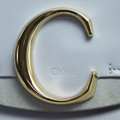 Chloe クロエ シー ミニバッグ ショルダーバッグ ライトブルー CHC19US193A374E7 レディース【中古】【美品】