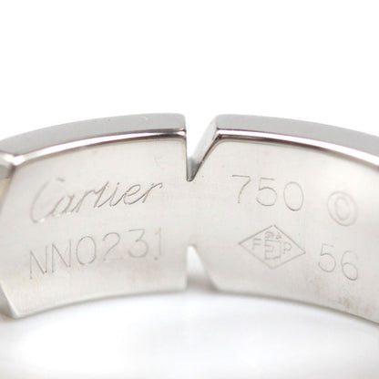 CARTIER カルティエ K18WG ホワイトゴールド タンクフランセーズ リング・指輪 ダイヤモンド 16号 56 9.6g レディース【中古】【美品】