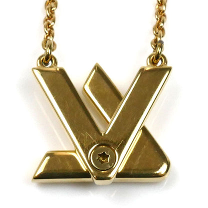 LOUIS VUITTON ルイ・ヴィトン LVロゴ GO-14 ネックレス M01729 LE5203 39～45.5cm レディース【中古】