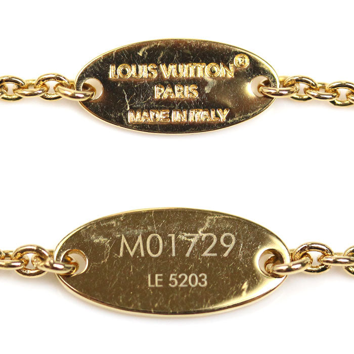LOUIS VUITTON ルイ・ヴィトン LVロゴ GO-14 ネックレス M01729 LE5203 39～45.5cm レディース【中古】