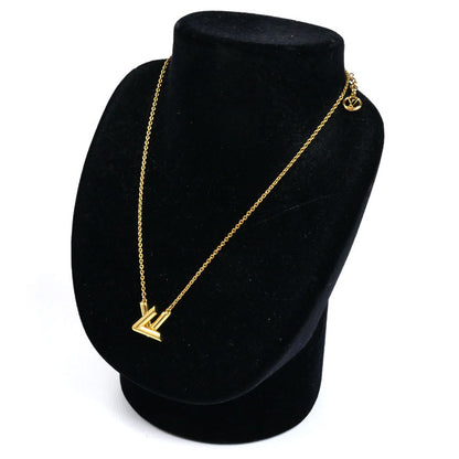 LOUIS VUITTON ルイ・ヴィトン LVロゴ GO-14 ネックレス M01729 LE5203 39～45.5cm レディース【中古】