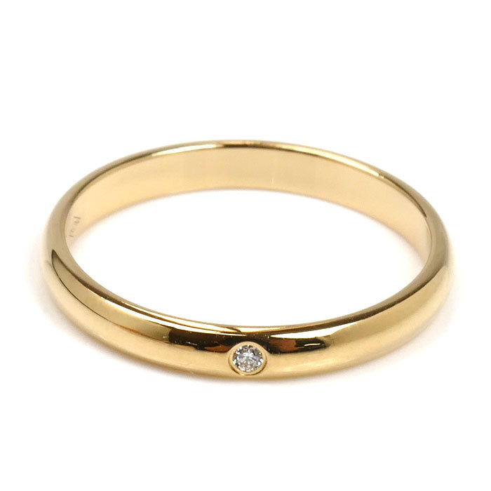 CARTIER カルティエ K18YG イエローゴールド ウェディング 1Pダイヤ リング・指輪 B4057653 ダイヤモンド 13号 53 2.3g レディース【中古】【美品】