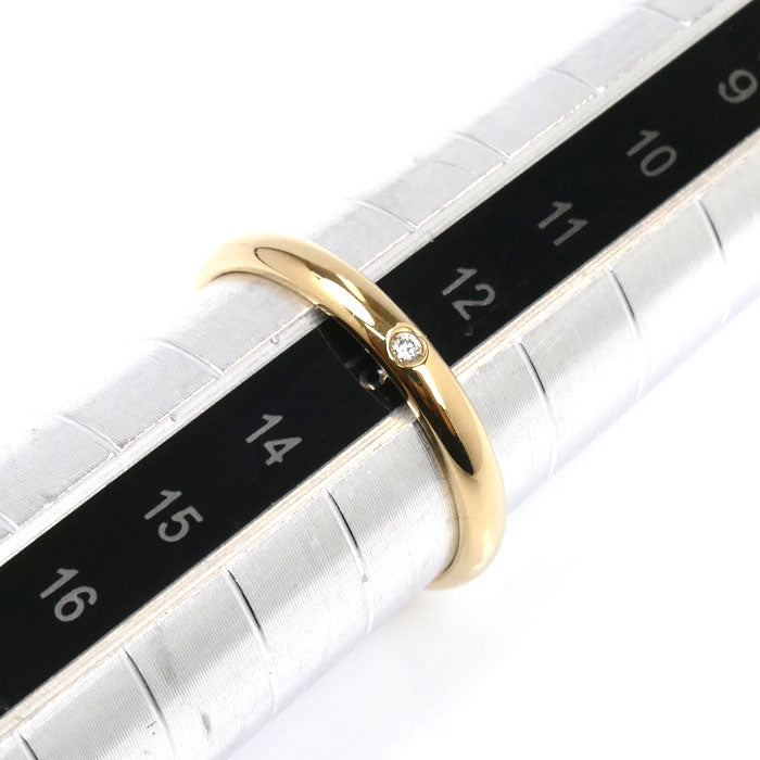 CARTIER カルティエ K18YG イエローゴールド ウェディング 1Pダイヤ リング・指輪 B4057653 ダイヤモンド 13号 53 2.3g レディース【中古】【美品】