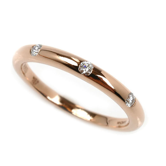 BVLGARI ブルガリ K18PG ピンクゴールド 3Pダイヤ フェディ リング・指輪 ダイヤモンド 7号 2.1g レディース【中古】【美品】