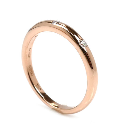 BVLGARI ブルガリ K18PG ピンクゴールド 3Pダイヤ フェディ リング・指輪 ダイヤモンド 7号 2.1g レディース【中古】【美品】