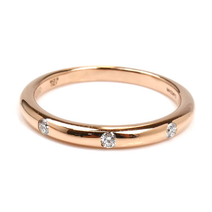 BVLGARI ブルガリ K18PG ピンクゴールド 3Pダイヤ フェディ リング・指輪 ダイヤモンド 7号 2.1g レディース【中古】【美品】