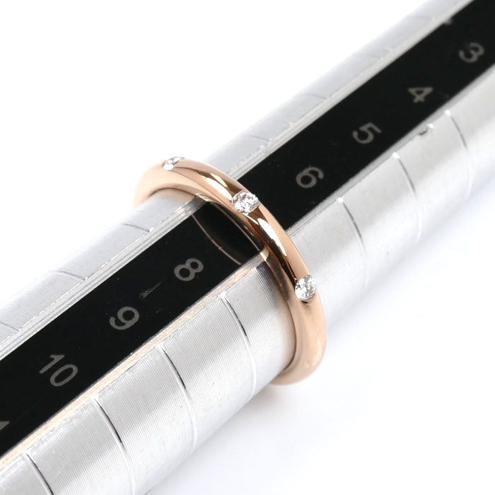 BVLGARI ブルガリ K18PG ピンクゴールド 3Pダイヤ フェディ リング・指輪 ダイヤモンド 7号 2.1g レディース【中古】【美品】