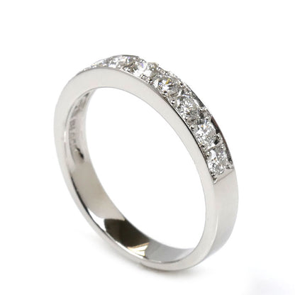 TASAKI タサキ Pt900プラチナ ハーフエタニティ 9PD リング・指輪 ダイヤモンド0.31ct 7号 3.0g レディース【中古】【美品】