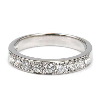 TASAKI タサキ Pt900プラチナ ハーフエタニティ 9PD リング・指輪 ダイヤモンド0.31ct 7号 3.0g レディース【中古】【美品】