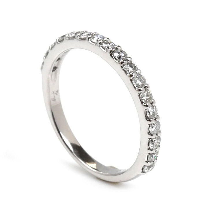 Ponte Vecchio ポンテヴェキオ K18WG ホワイトゴールド リング・指輪 ダイヤモンド0.37ct 8号 1.9g レディース【中古】【美品】