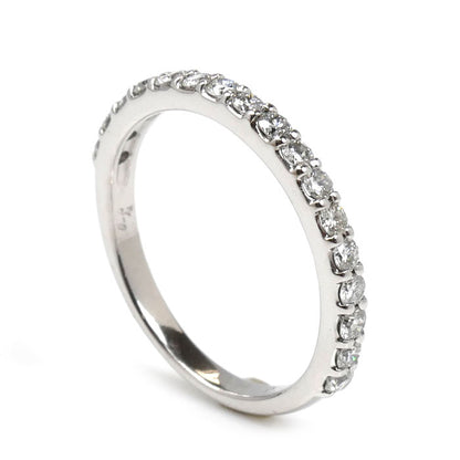 Ponte Vecchio ポンテヴェキオ K18WG ホワイトゴールド リング・指輪 ダイヤモンド0.37ct 8号 1.9g レディース【中古】【美品】