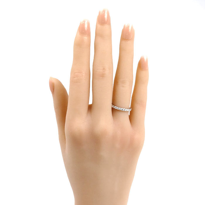 Ponte Vecchio ポンテヴェキオ K18WG ホワイトゴールド リング・指輪 ダイヤモンド0.37ct 8号 1.9g レディース【中古】【美品】
