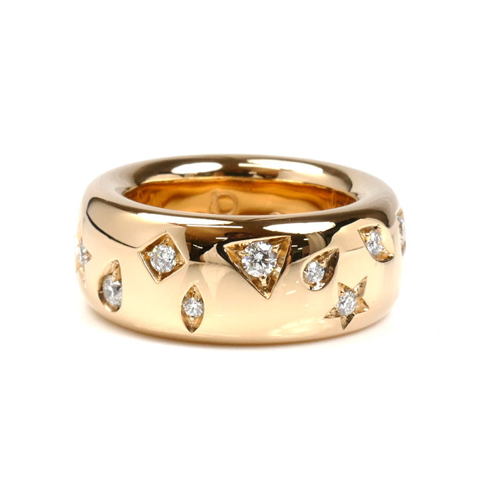 Pomellato ポメラート K18PG ピンクゴールド イコニカ リング・指輪 PA91060_O7000_DB000 ダイヤモンド 13号 53 12.1g レディース【中古】【美品】