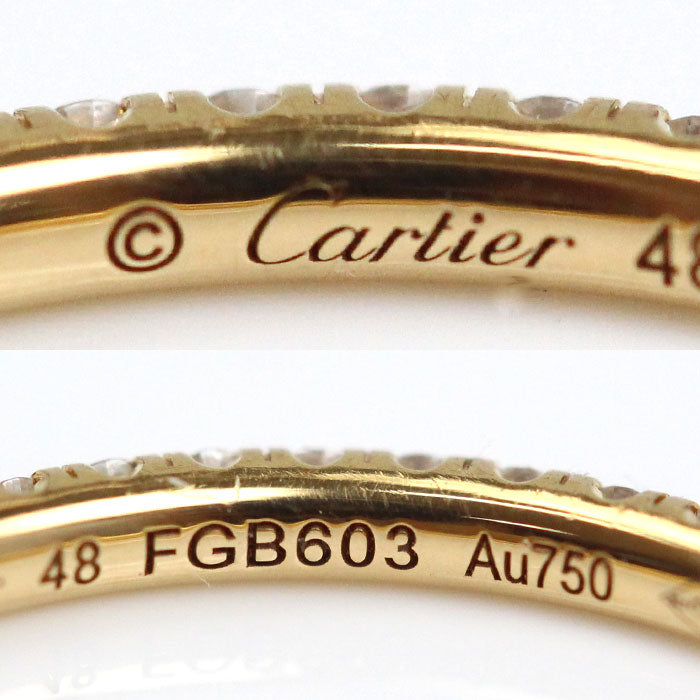 CARTIER カルティエ K18YG イエローゴールド エタンセル リング・指輪 B4210548 ダイヤモンド 8号 48 1.0g レディース【中古】