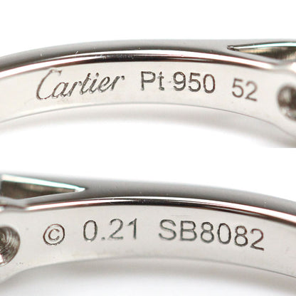 CARTIER カルティエ Pt950プラチナ ソリテール リング・指輪 N4222252 ダイヤモンド0.21ct 11.5号 52 3.6g レディース【中古】【美品】