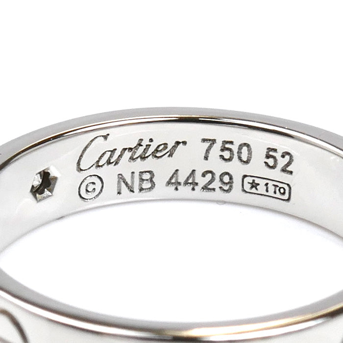 CARTIER カルティエ K18WG ホワイトゴールド ミニラブ 1Pダイヤ リング・指輪 B4050552 ダイヤモンド 12号 52 4.8g レディース【中古】【美品】