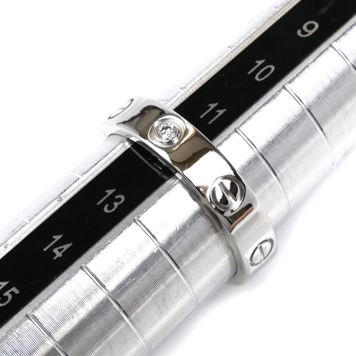 CARTIER カルティエ K18WG ホワイトゴールド ミニラブ 1Pダイヤ リング・指輪 B4050552 ダイヤモンド 12号 52 4.8g レディース【中古】【美品】