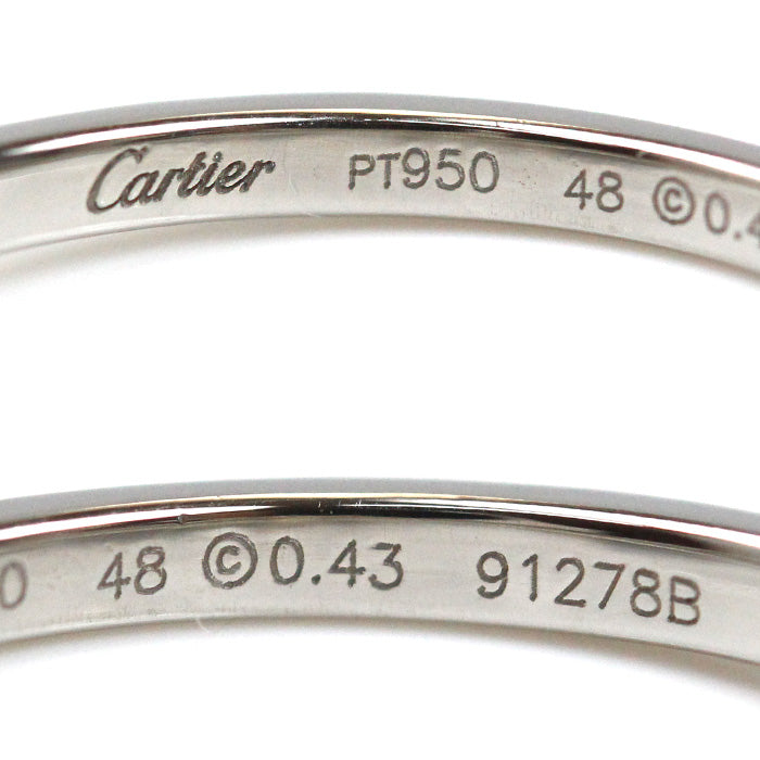 CARTIER カルティエ Pt950プラチナ バレリーナ リング・指輪 ダイヤモンド0.43ct 8号 48 3.6g レディース【中古】【美品】